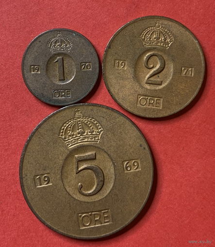 Швеция 3 монеты