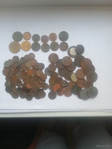 Сборный лот СССР и др. более 100 монет