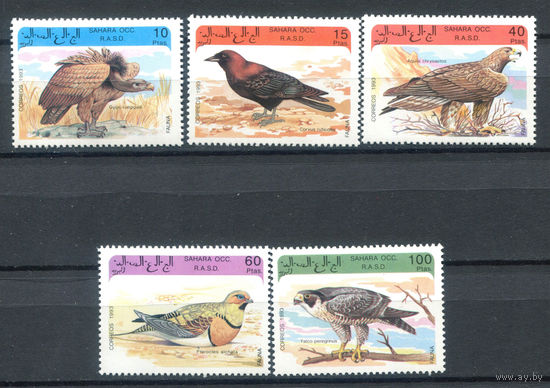 Западная Сахара - 1993г. - Птицы 3 - 5 марок - полная серия, MNH. #O-Se-Z-1-1