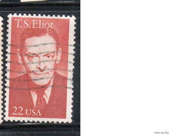 США-1986, (Мих.1851),  гаш. , Личности, Писатель, Нобелевский лауреат(одиночка),