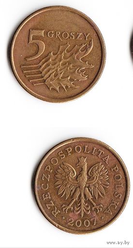 5 грошей Польша 2007 года