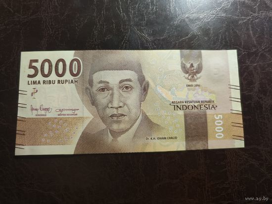 Индонезия 5000 рупий образца 2018 года UNC p156c(2)