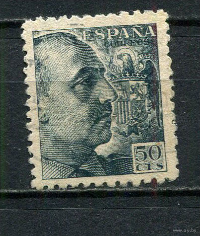 Испания (Испанское государство) - 1939/1953 - Генерал Франко 50С - [Mi.849A] - 1 марка. Гашеная.  (Лот 42Gg)-T2P27
