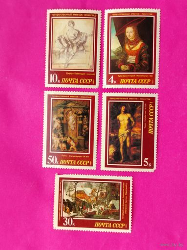 CCCР. Шедевры Государственного Эрмитажа. Европейская живопись. ( 5 марок ) 1987 года. 11-8.