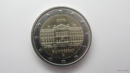 Германия 2 евро 2019 ( bundesrat  Федеральный совет )