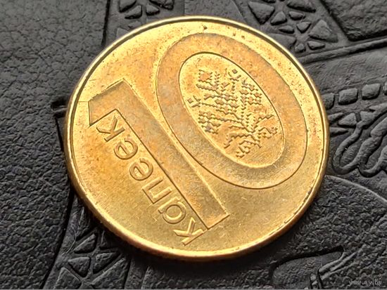 Республика Беларусь (РБ). 10 копеек 2009. Брак, расколы, выкрошка, грубая шлифовка штемпеля реверса. (1). Торг.