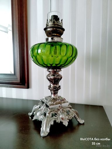 Антикварная керосиновая лампа Франция Art Nouveau 1890-1910 гг