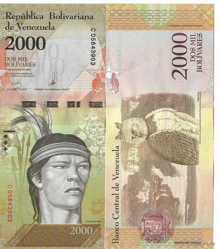 Венесуэла 2000 боливаров образца 2016 года UNC p96b