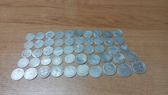 Кучка уставшего серебра ранних советов 50 штук