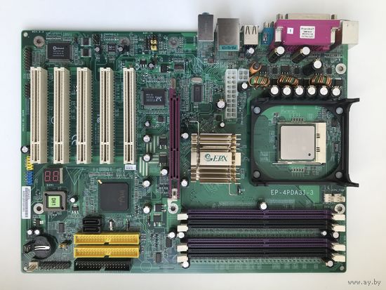 Материнская плата Socket 478 EPoX EP-4PDA3I-3 с процессором Intel Pentium 4 1.8 GHz SL6PQ