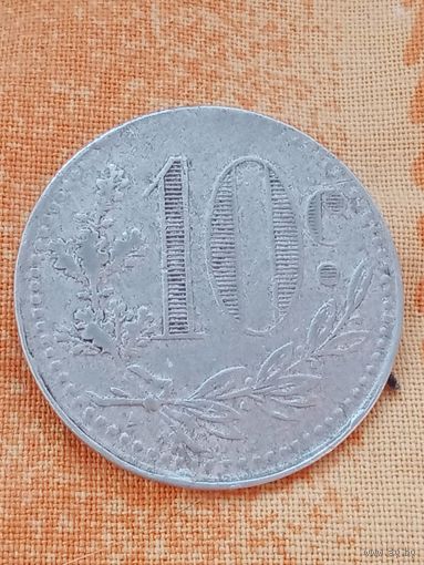 3. Распродажа! 10 сантимов Алжир 1919 г. Редкая!