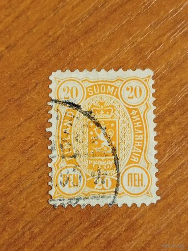 1889 Россия Великое княжество Финляндское зуб 12 1/2 герб (1-4)