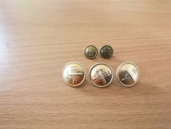 Пуговицы с кителя железнодорожников СССР