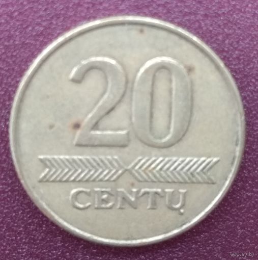Литва. 20 центов. 2008 год