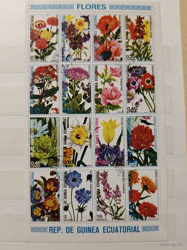 РАСПРОДАЖА КОЛЛЕКЦИИ. Экваториальная Гвинея, марки "цветы"