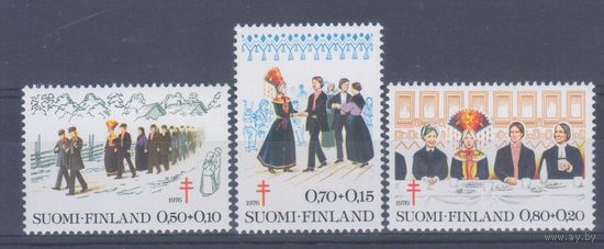 [2195] Финляндия 1976. Культура и обычаи.Свадьба.Костюмы. СЕРИЯ MNH