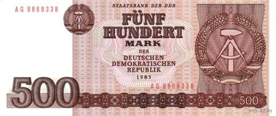 ГДР 500 марок образца 1985 года UNC p33