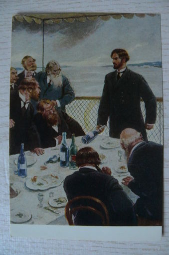 Серов В., "Бунт" Фомы Гордеева; 1953, иллюстрация к роману М. Горького "Фома Гордеев".