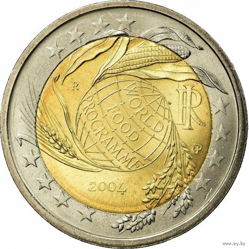 Италия 2 евро 2004 50 лет Всемирной Продовольственной программы UNC из ролла
