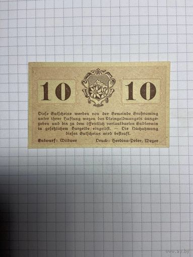 10 геллеров (нотгельды) Австрия.-2512