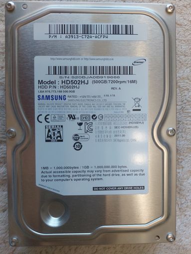 Жесткий диск Samsung Spinpoint F3 500 GB (HD502HJ