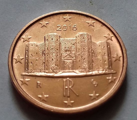 1 евроцент, Италия 2016 г., AU