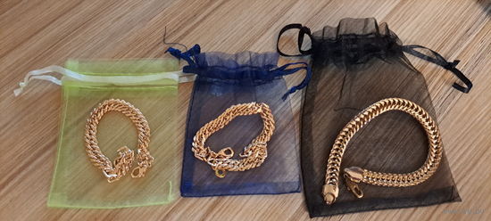 Браслет под золото на руку (бижутерия), новый-3шт