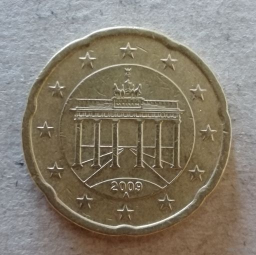 Германия 20 евроцентов 2009 год "А", KM# 255