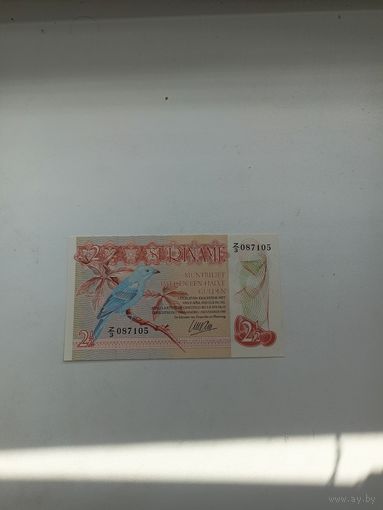 СУРИНАМ 2 1/2 гульдена 1985 год