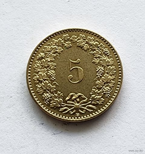 Швейцария 5 раппенов, 2017