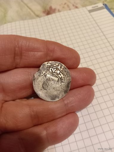 Пражский грош с надчеканом