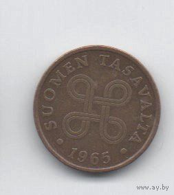 ФИНЛЯНДСКАЯ РЕСПУБЛИКА  1 ПЕННИ 1965