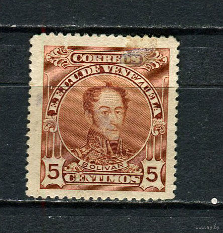 Венесуэла - 1924/1928 - Симон Боливар 5С - [Mi.105C] - 1 марка. Гашеная.  (Лот 39Di)