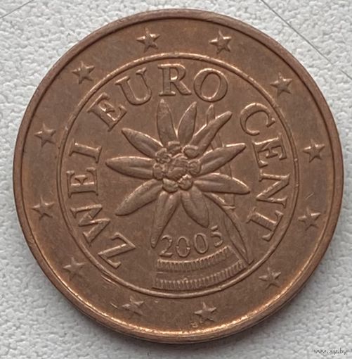Австрия 2 евроцента 2005 г.