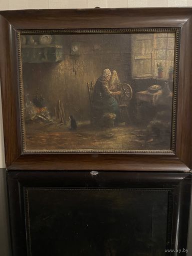 Старинная картина, масло/холст, Нидерланды, XVIII век