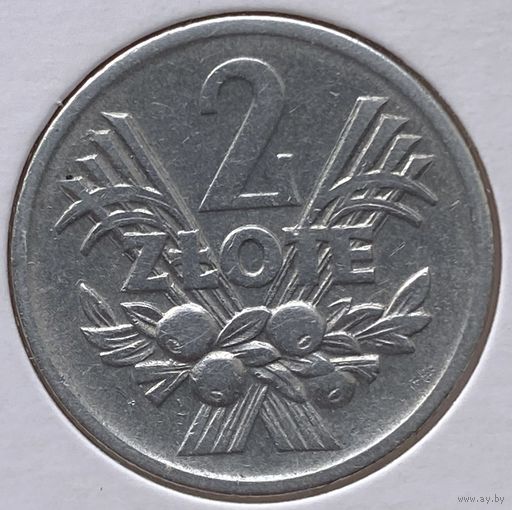 Польша 2 злотых 1973 г. В холдере