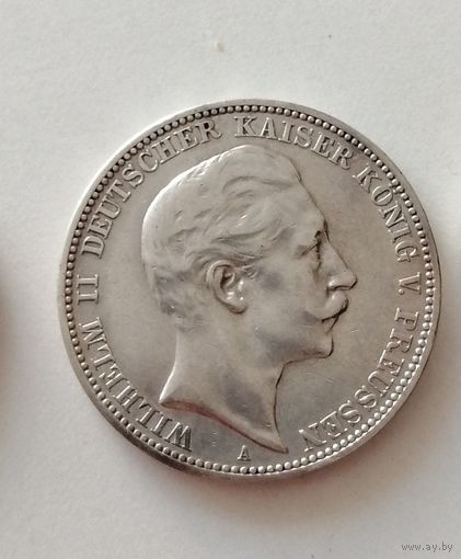 3 марки 1910 Германия серебро