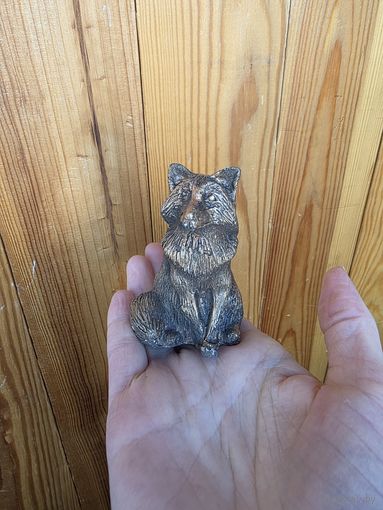 Лот С 1 РУБЛЯ! много лотов! Сувенирная фигурка хитрый Лис (бронза патина)