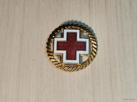 Знак "Красного креста", эмаль,  Германия, тяжёлый металл.
