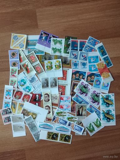 45 сцепок чистых марок СССР (90 штук)