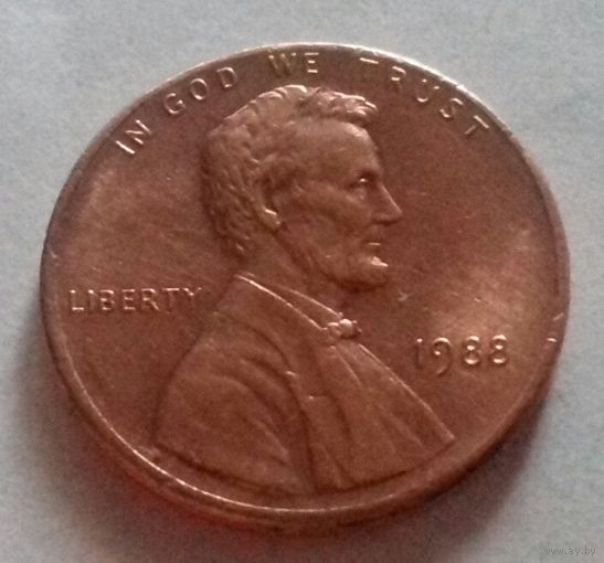 1 цент США 1988, 1988 D