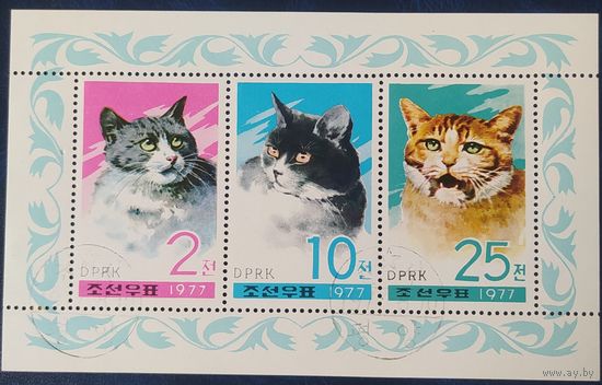 КНДР 1977 кошки.