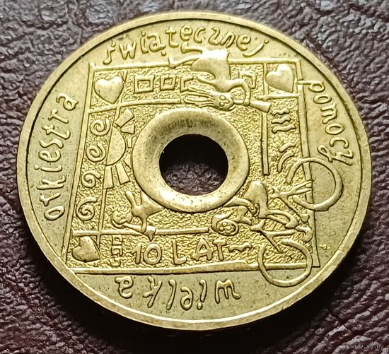 Польша 2 злотых, 2003 10 лет Великому Оркестру Рождественской Помощи    ( 2-8-3 )