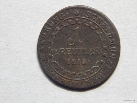 Австро-Венгрия 1 крейцер 1812г