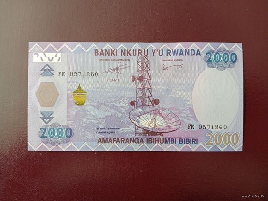 Руанда 2000 франков 2014 UNC