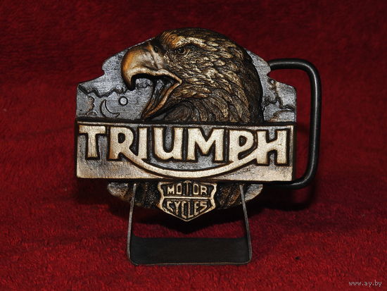 Ремень с пряжкой TRIUMPH и орлом , подарок байкеру