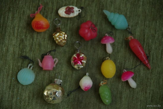 Елочные игрушки - мини ( 15 шт )