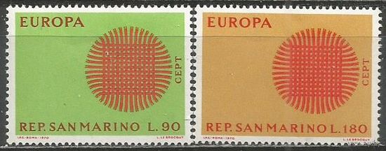 Сан-Марино. Марки по программе "Европа". 1970г. Mi#955-56. Серия.