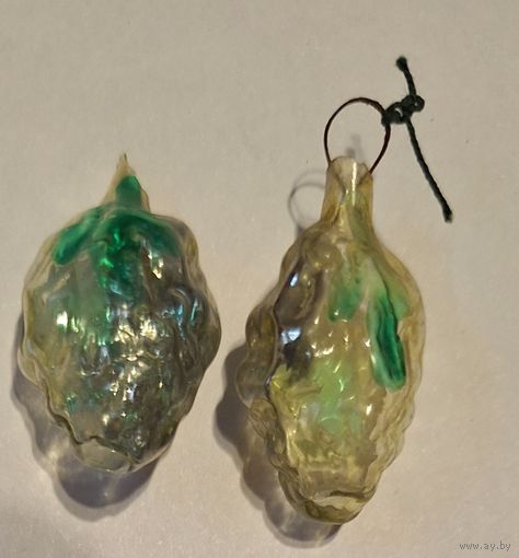Елочные мини игрушки Виноград из теребовлянского набора Малютка