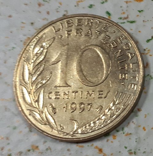 Франция 10 сантимов, 1997 (4-5-10)